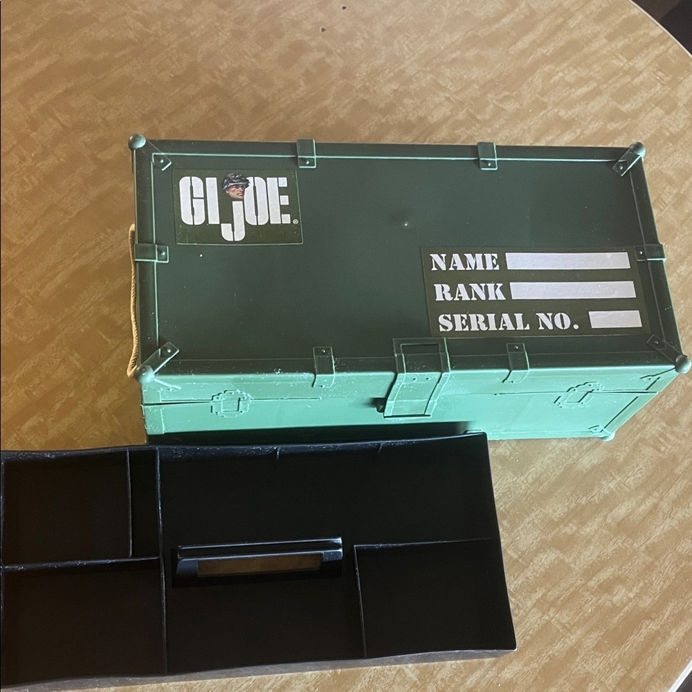 GI JOE Green and Black Toy from 1993 “guys” Storage Box w/ insert tray